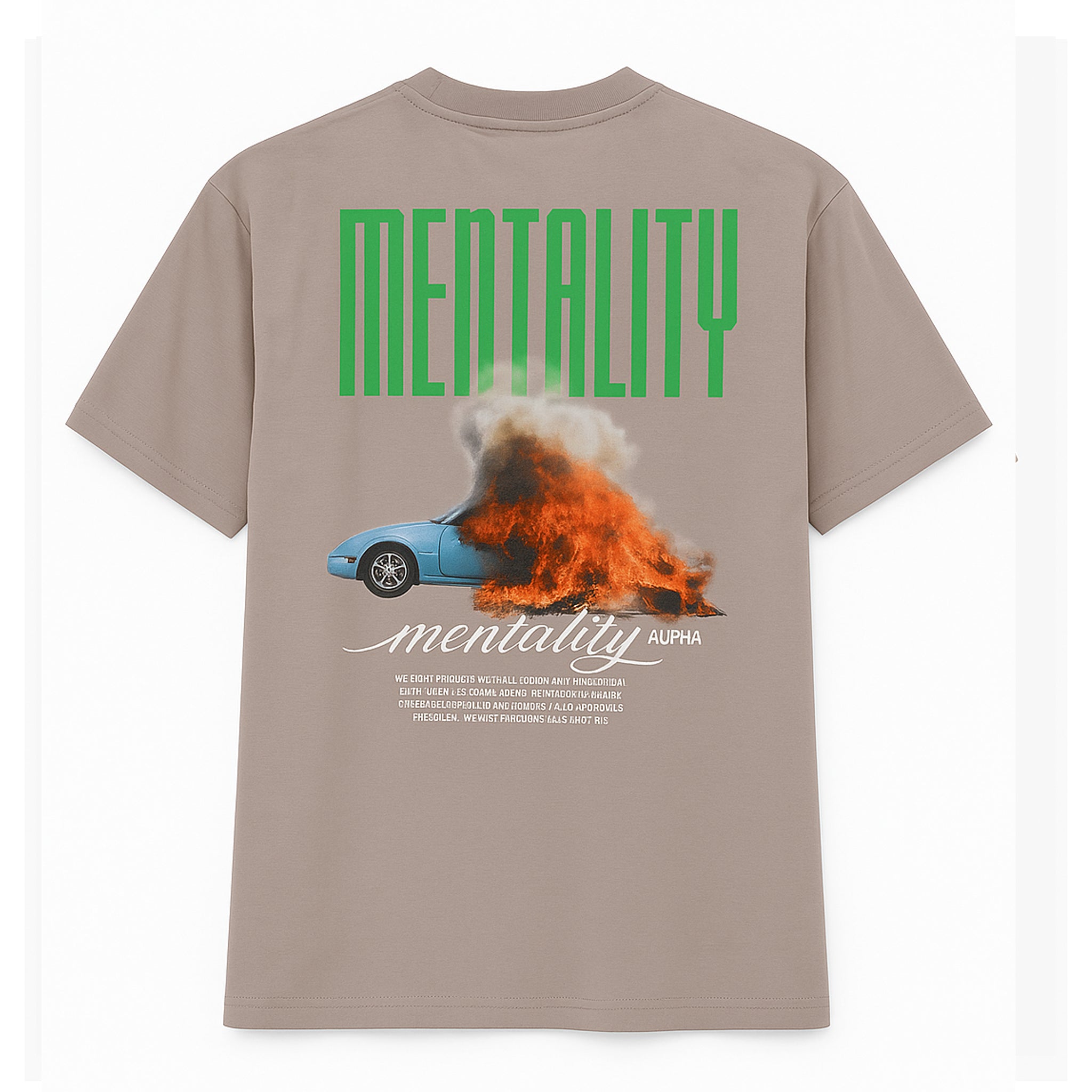 Mentality Beige Oversized Tee