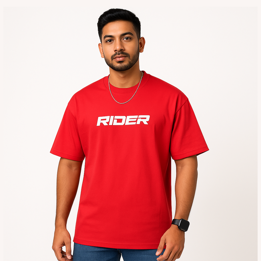 Rider Red Oversize Tee